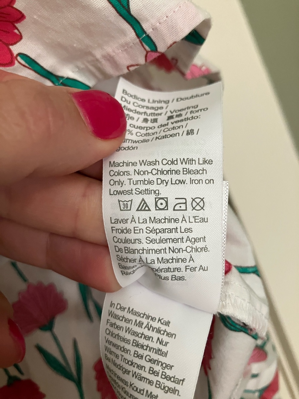 J. Crew White Midi Dress with Pink Floral Tulip Print - Picture 5 of 5